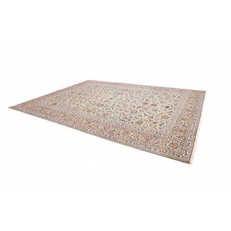 Tappeto Kashan Persia beige bianco 303x410