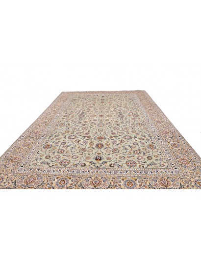 Tappeto Kashan Persia beige bianco 303x410