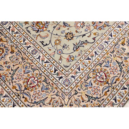 Tappeto Kashan Persia beige bianco 303x410