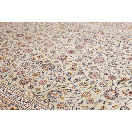 Tappeto Kashan Persia beige bianco 303x410