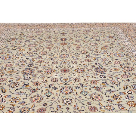 Tappeto Kashan Persia beige bianco 303x410