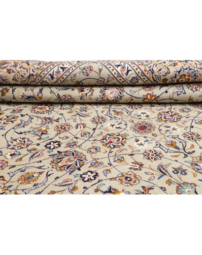 Tappeto Kashan Persia beige bianco 303x410