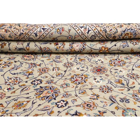 Tappeto Kashan Persia beige bianco 303x410