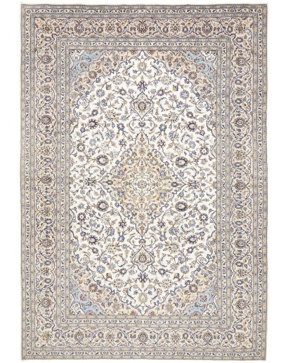 Tappeto Kashan Persia bianco grigio 250x363