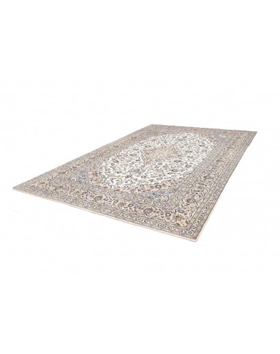 Tappeto Kashan Persia bianco grigio 250x363