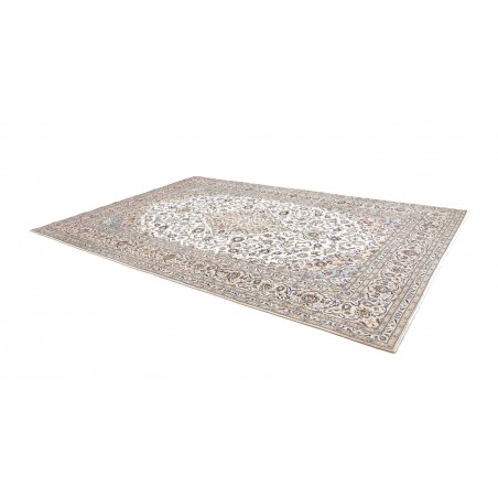 Tappeto Kashan Persia bianco grigio 250x363