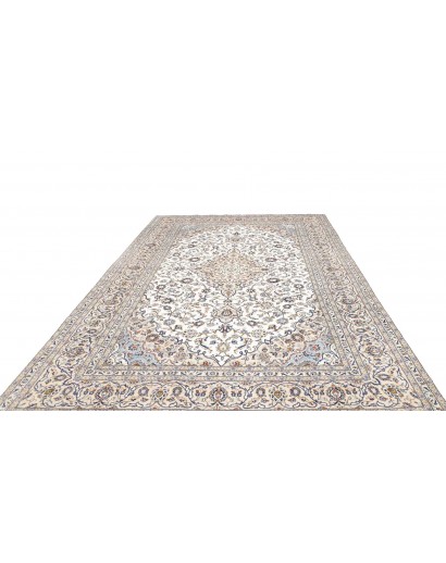 Tappeto Kashan Persia bianco grigio 250x363