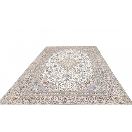 Tappeto Kashan Persia bianco grigio 250x363