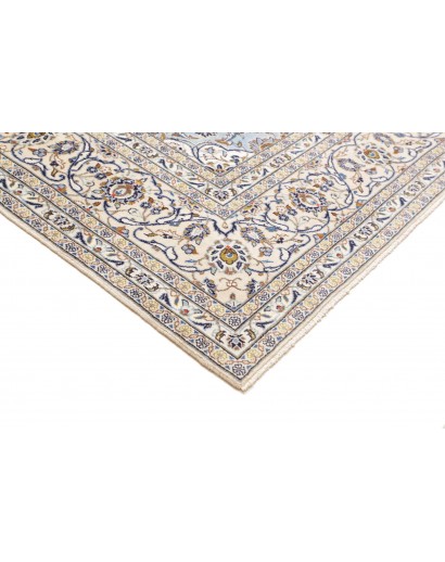 Tappeto Kashan Persia bianco grigio 250x363