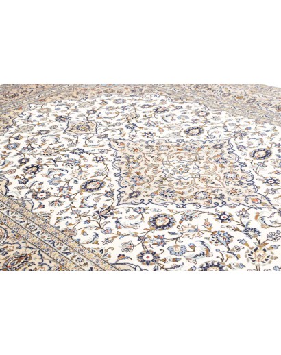 Tappeto Kashan Persia bianco grigio 250x363