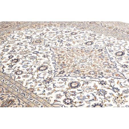 Tappeto Kashan Persia bianco grigio 250x363