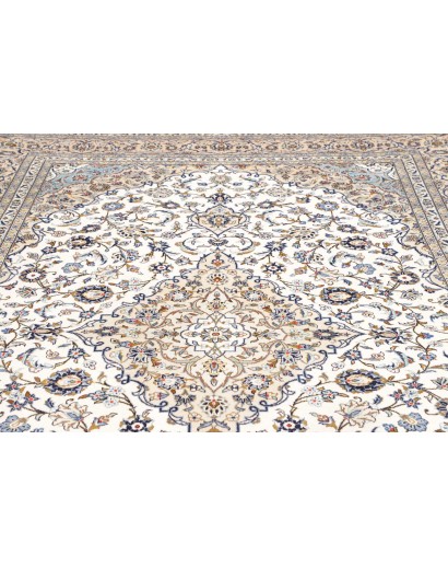 Tappeto Kashan Persia bianco grigio 250x363