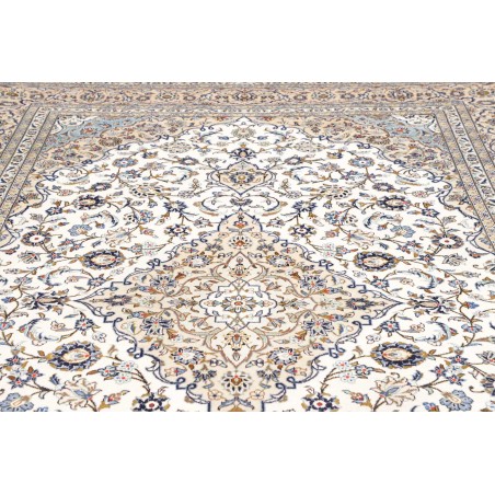 Tappeto Kashan Persia bianco grigio 250x363