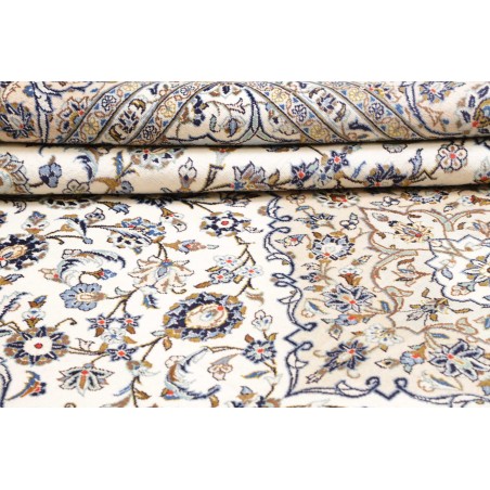 Tappeto Kashan Persia bianco grigio 250x363