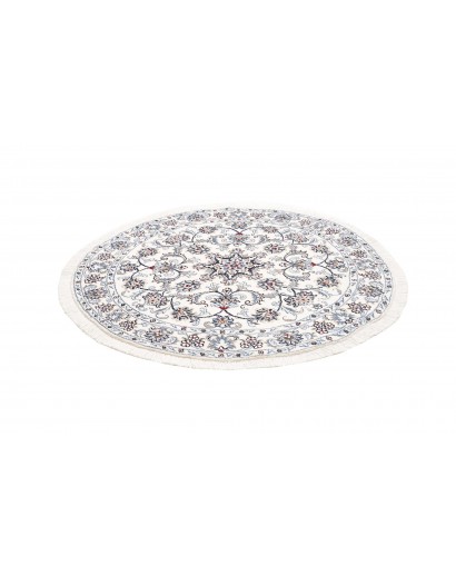 Tappeto Nain Kashmar Persia bianco azzurro 148x148