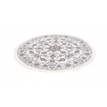 Tappeto Nain Kashmar Persia bianco azzurro 148x148