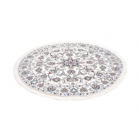 Tappeto Nain Kashmar Persia bianco azzurro 148x148