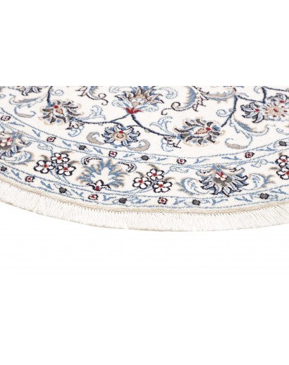 Tappeto Nain Kashmar Persia bianco azzurro 148x148