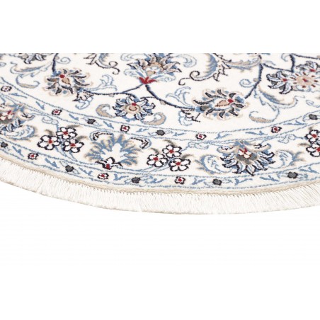 Tappeto Nain Kashmar Persia bianco azzurro 148x148