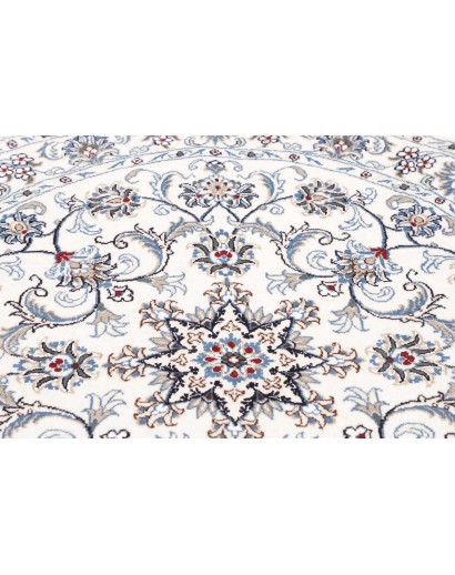 Tappeto Nain Kashmar Persia bianco azzurro 148x148
