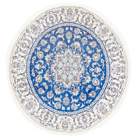 Tappeto Nain Kashmar Persia blu 192x205