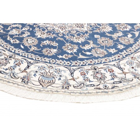 Tappeto Nain Kashmar Persia blu 192x205