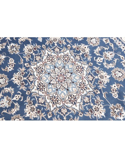 Tappeto Nain Kashmar Persia blu 192x205