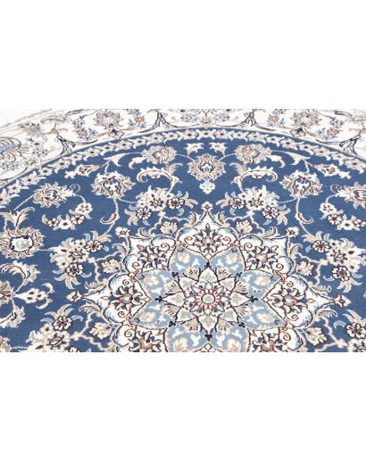 Tappeto Nain Kashmar Persia blu 192x205
