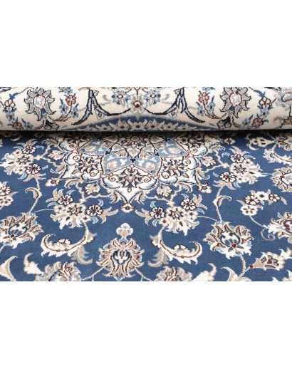 Tappeto Nain Kashmar Persia blu 192x205