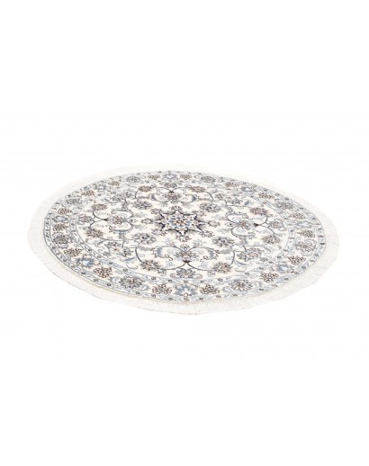 Tappeto Nain Kashmar Persia bianco grigio 138x146