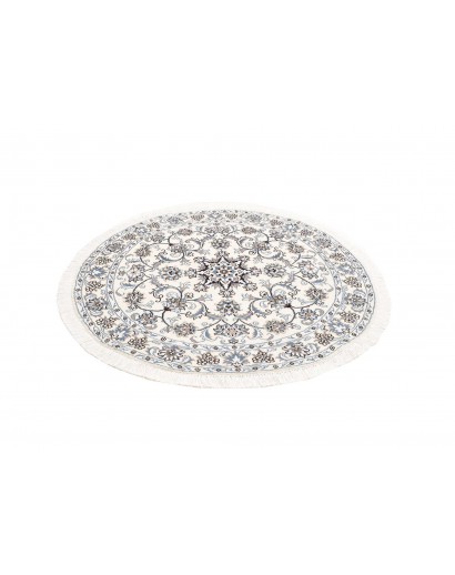 Tappeto Nain Kashmar Persia bianco grigio 138x146