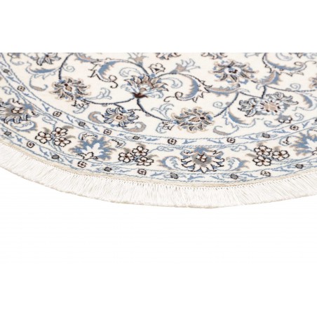 Tappeto Nain Kashmar Persia bianco grigio 138x146