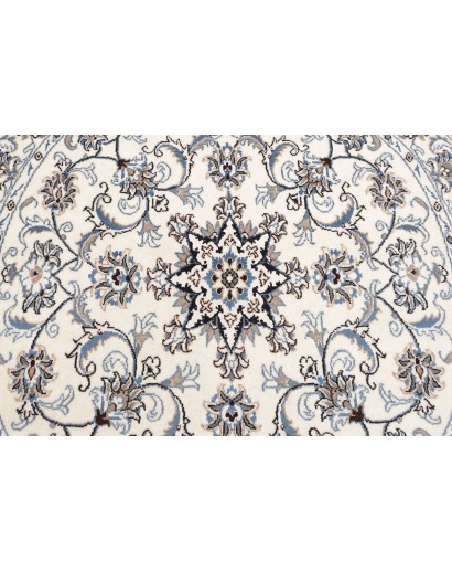 Tappeto Nain Kashmar Persia bianco grigio 138x146