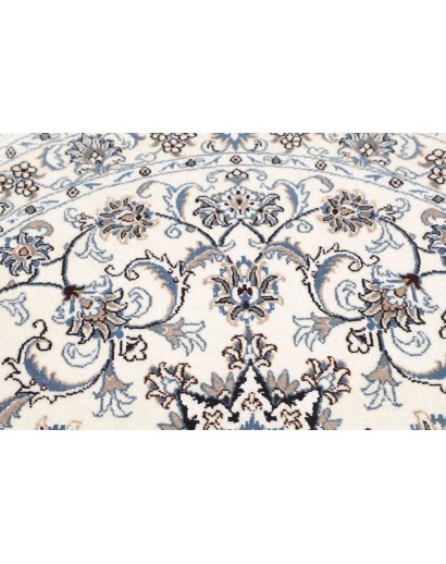 Tappeto Nain Kashmar Persia bianco grigio 138x146