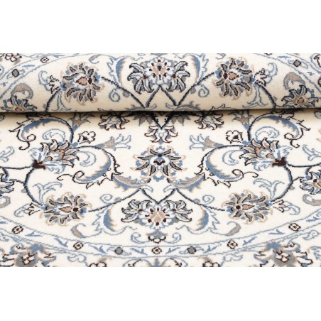 Tappeto Nain Kashmar Persia bianco grigio 138x146