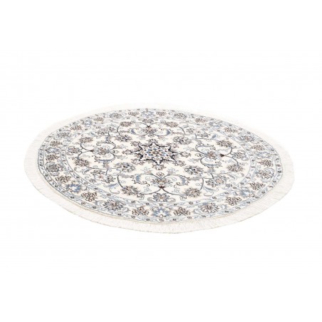 Tappeto Nain Kashmar Persia viola grigio 142x145