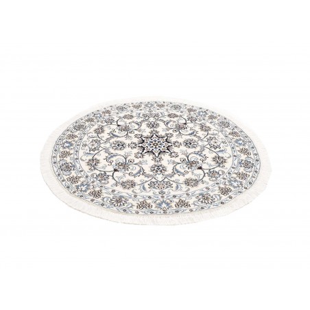 Tappeto Nain Kashmar Persia viola grigio 142x145