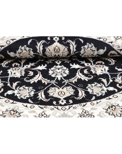 Tappeto Nain Kashmar Persia beige blu 140x140