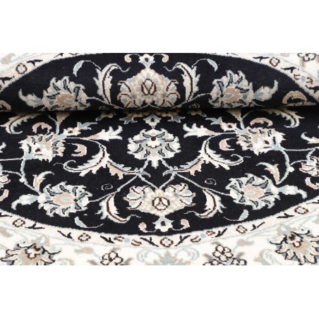 Tappeto Nain Kashmar Persia beige blu 140x140