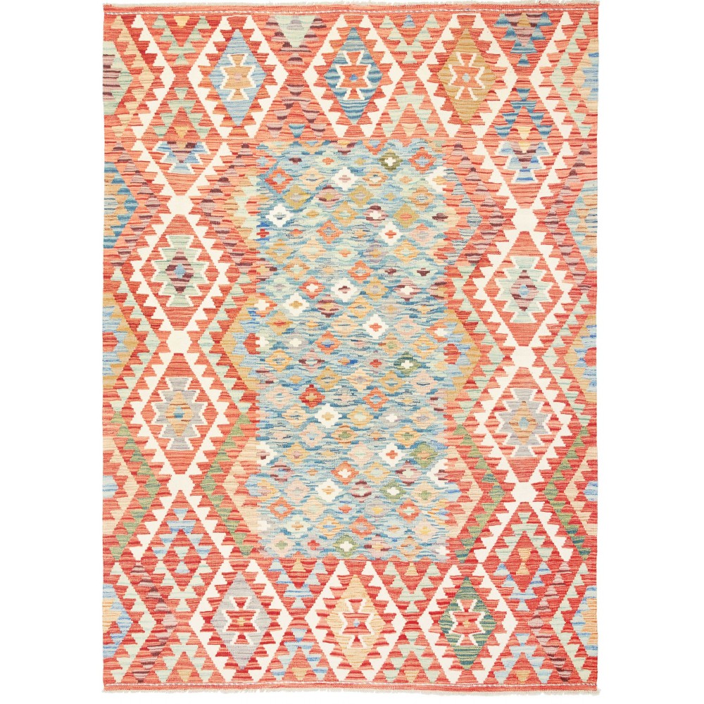 Tappeto Kilim Afghanistan giallo arancione 174x241