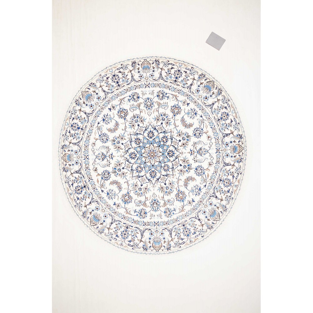 Tappeto Nain Kashmar Persia beige grigio 242x254