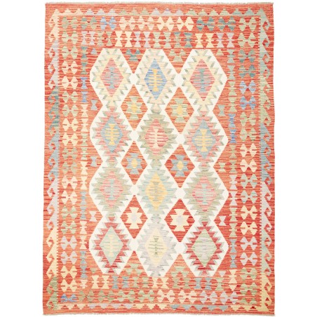 Tappeto Kilim Afghanistan giallo rosso 177x241