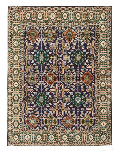 Tappeto Tabriz Persia grigio giallo 106x136