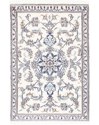 Tappeto Nain Kashmar Persia beige grigio 90x133