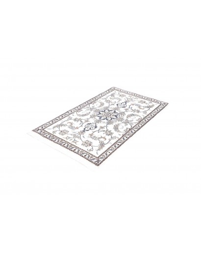Tappeto Nain Kashmar Persia beige grigio 88x140