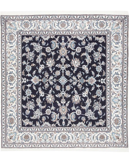 Tappeto Nain Kashmar Persia grigio azzurro 195x207