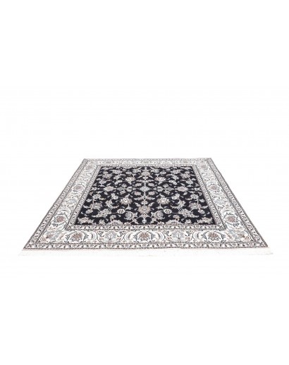Tappeto Nain Kashmar Persia grigio azzurro 195x207