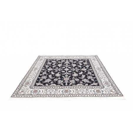 Tappeto Nain Kashmar Persia grigio azzurro 195x207