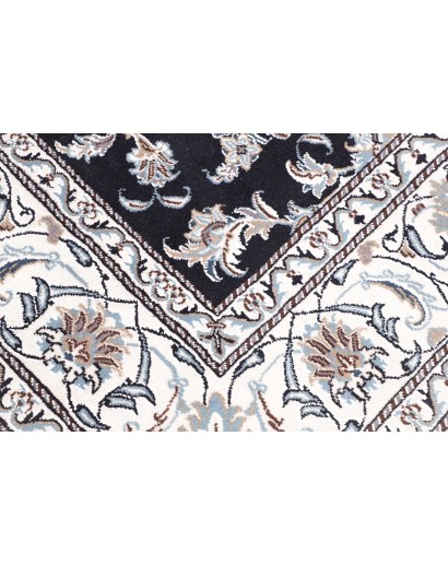 Tappeto Nain Kashmar Persia grigio azzurro 195x207