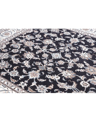Tappeto Nain Kashmar Persia grigio azzurro 195x207